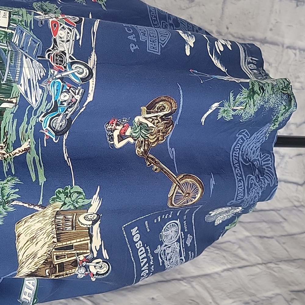 Harley-Davidson Blue‎ Casual Button Down Shirt - Picture 11 of 14